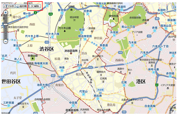 全画面 超印刷機能 地図サービス 全画面 超印刷 マピオン ヘルプ